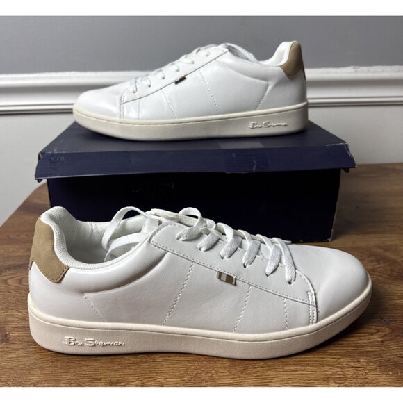 Men's Ben Sherman, Hampton Sneaker BSMHAMPV-1564 White/Tan SYNTHETIC Size 10.5 - Picture 1 of 8